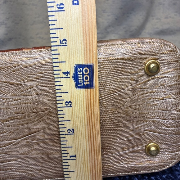 Brahmin Medium Asher Cabana Vineyard Stripe Crocodile Embossed Leather Tote Bag - Picture 14 of 15